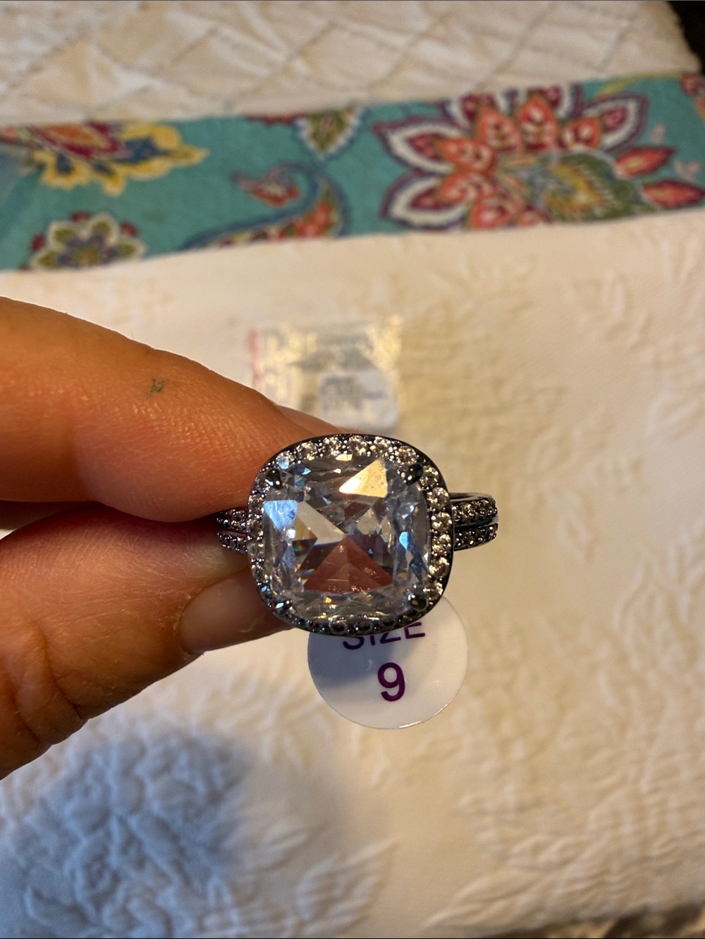 Bomb Party Tell Your Story Diamond CZ Ring Size 9 RG31423 NWT
